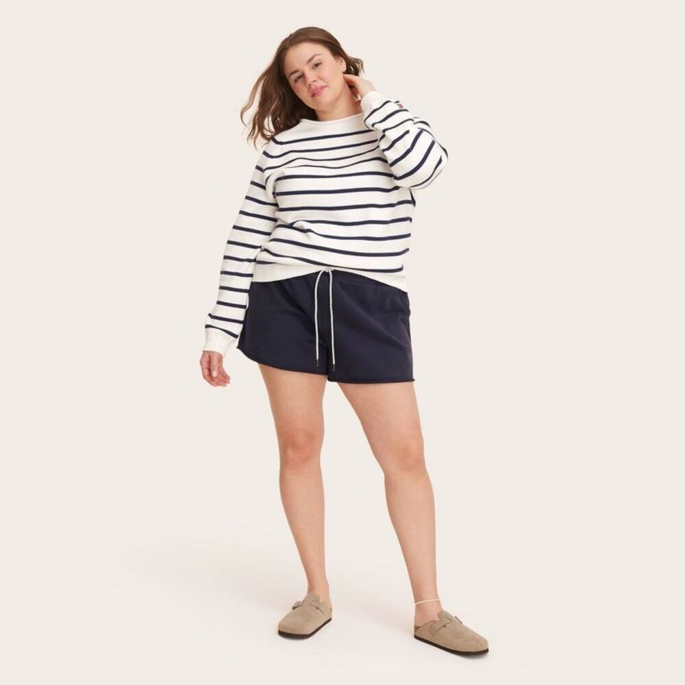 Women's Mid-Rise Pull-On Sweatshorts - Parke Navy Blue 4X